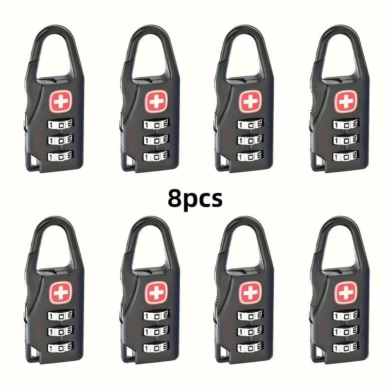 Cadenas TSA à Code pour Valise – Serrure de Sécurité à 3 Chiffres Homologuée pour Bagage de Voyage