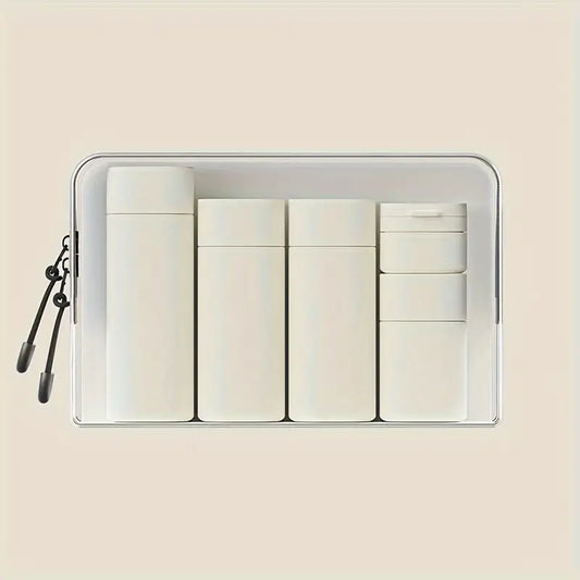 Kit pots de toilette bébé – Flacons rechargeables et boîtes de rangement portables en trousse de voyage