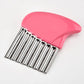 Couteau Ondulé pour Légumes et Frites, coloris Rose