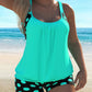 Maillot de Bain Femme 2 Pièces Tankini à Pois – Shorty et Haut Décolleté, Style Plage Confort & Élégance