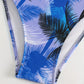 Bas de Bikini Femme Tropical – Taille Basse Imprimé Feuilles, Look Estival et Coloré