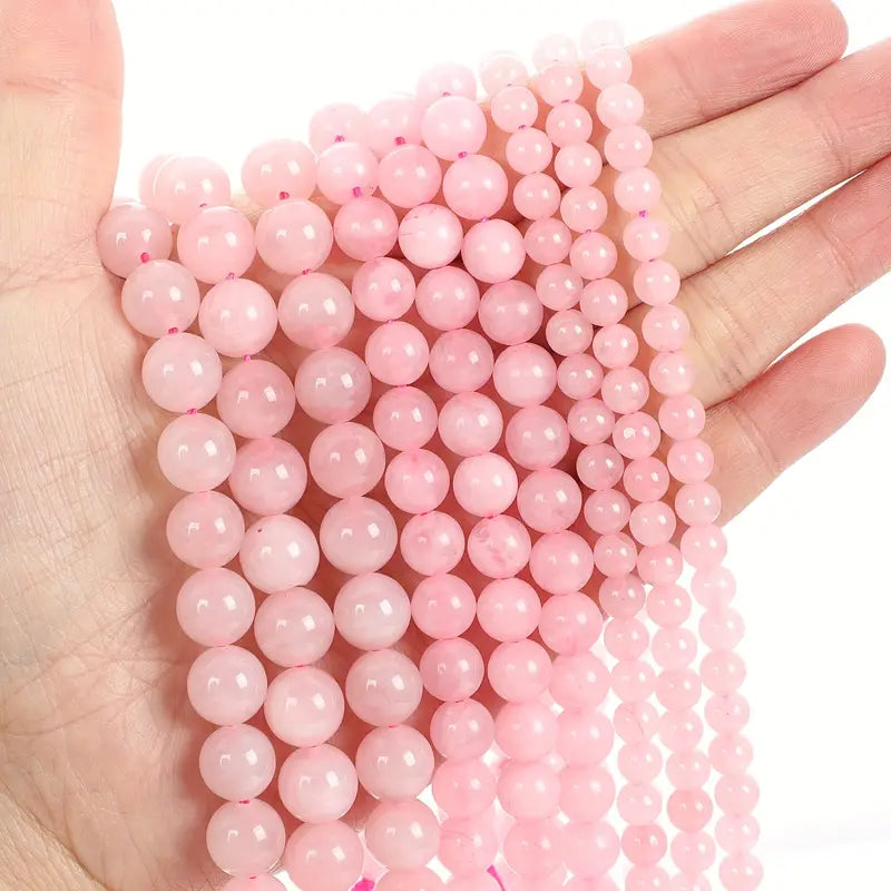 Perles rondes en pierres précieuses naturelles – Pierres en vrac multicolores pour création de bijoux et lithothérapie