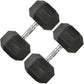 Haltères hexagonaux en caoutchouc – Poids de musculation anti-choc pour entraînement fitness et muscu