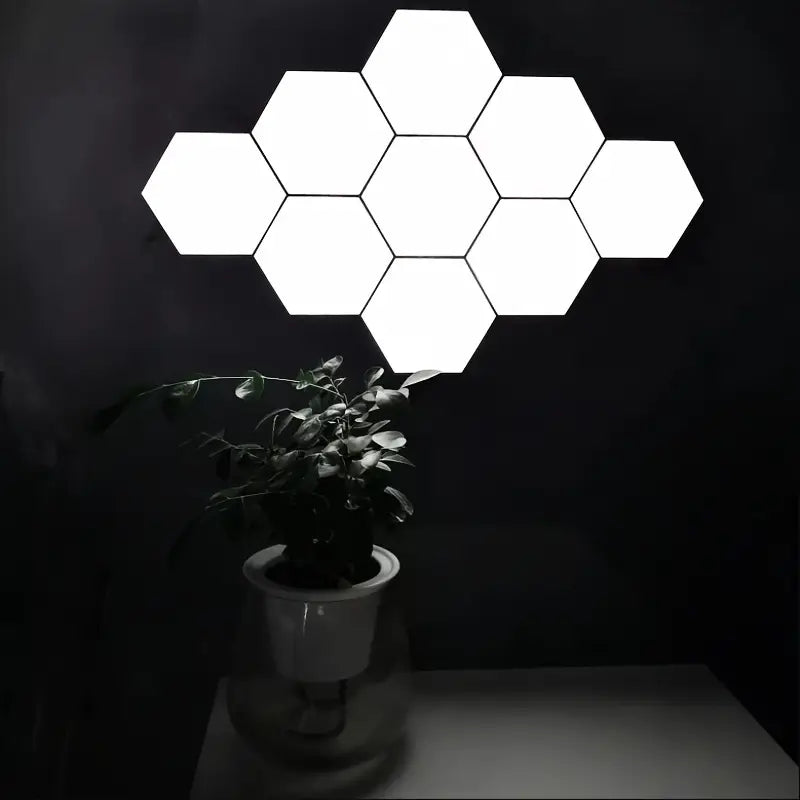 Appliques Murales LED Modulables Hexagonales – Éclairage Décoratif Moderne Tactile pour Salon, Chambre et Bureau
