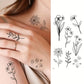 Tatouages Éphémères Minimalistes – Motifs Papillons, Fleurs et Citations Élégantes pour Bras, Poignet ou Épaule