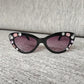 Lunettes de soleil enfants violettes avec strass – Style chic et protection UV