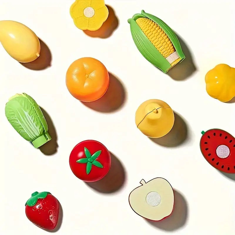 Fruits et Légumes en Jouet pour Enfants – Kit de Cuisine avec Aliments à Découper pour Jeu d’Imitation