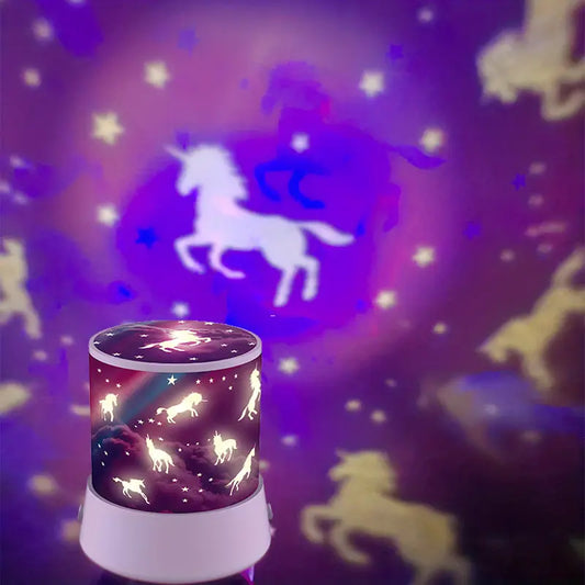 Veilleuse Projecteur Licorne pour Chambre Bébé – Lampe de Nuit Magique avec Projection Étoilée