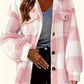Surchemise Femme à Carreaux Effet Mouton – Veste Douillette et Tendance pour l’Hiver