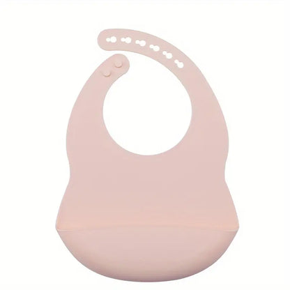 Bavoir Silicone Imperméable avec Récupérateur de Nourriture, Réglable et Facile à Nettoyer