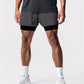 Short de sport homme 2 en 1 – Running & Fitness – Léger, respirant avec cuissard intégré