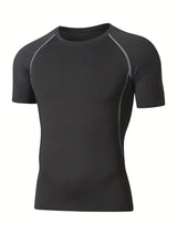 T-shirt de sport homme compression, coloris Gris