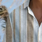 Chemise décontractée à rayures pour homme