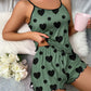 Pyjama Femme Deux Pièces à Bretelles, coloris Olive verte