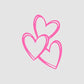 Autocollant Voiture Cœurs Blancs – Sticker Décoratif Amour et Style Romantique