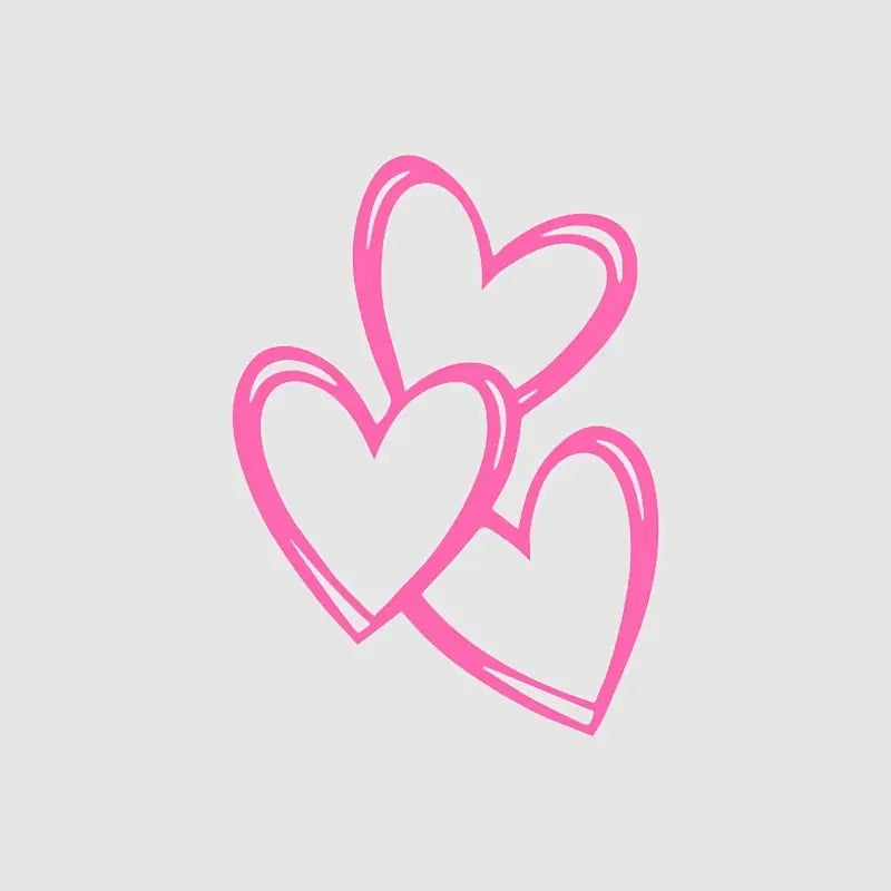 Autocollant Voiture Cœurs Blancs – Sticker Décoratif Amour et Style Romantique