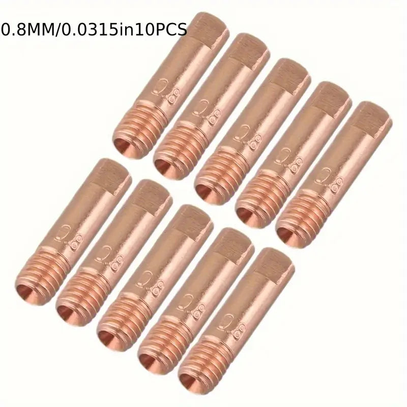 Buse de contact en cuivre M6 pour poste MIG – Compatible Ø 0.6 à 1.2 mm, longueur 25 mm
