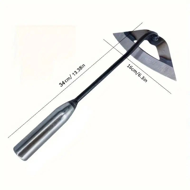 Sarcloir oscillant en acier – Outil de désherbage manuel robuste pour potager, parterre et terrain sec