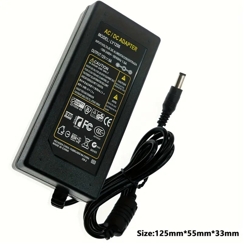 Adaptateur Secteur 12V 2A – Chargeur Alimentation AC/DC Universel pour Appareils Électroniques