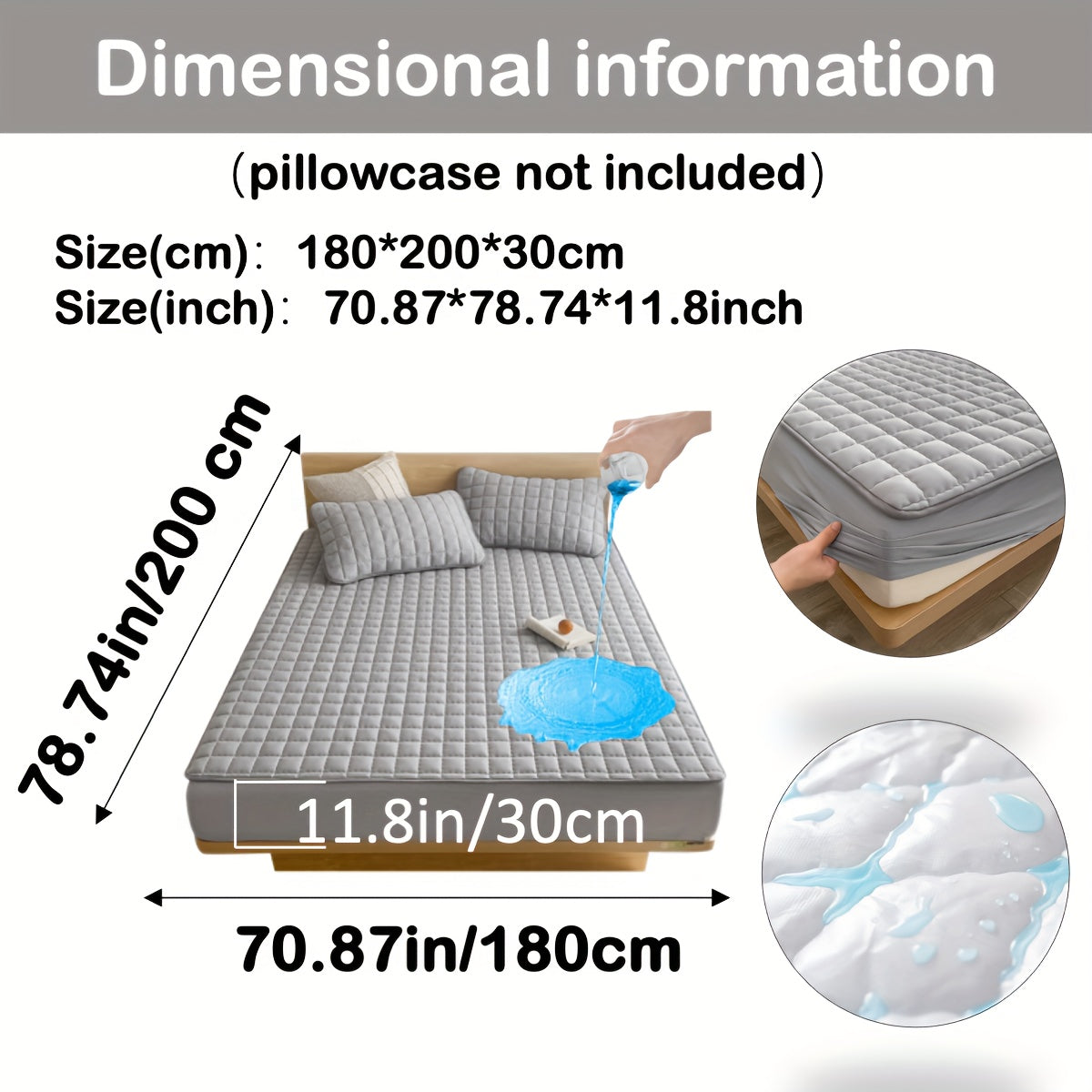 Protège-Matelas Matelassé Imperméable Grand Bonnet