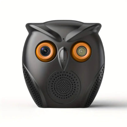 Caméra de Surveillance Extérieure en Forme de Hibou – Vision Nocturne HD, Détection de Mouvement et Audio Bidirectionnel