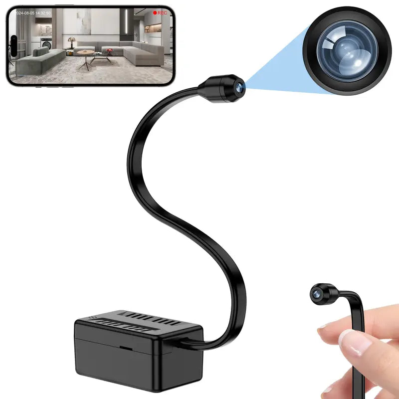 Caméra Espion Flexible WiFi HD – Caméra de Surveillance Ultra Discrète avec Bras Modulable et Transmission en Temps Réel