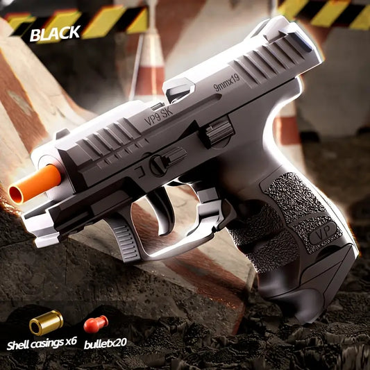 Pistolet Jouet Réaliste VP9 – Réplique 9mm en Plastique avec Balle Souple pour Enfants