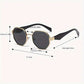 Lunettes de soleil femme chic – Monture noire et dorée, verres teintés UV400
