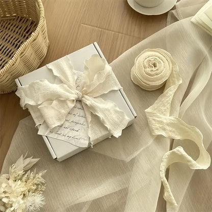 Ruban Cadeau en Tissu Vert Sauge – Élégant et Réutilisable pour Emballage Cadeaux et Décoration