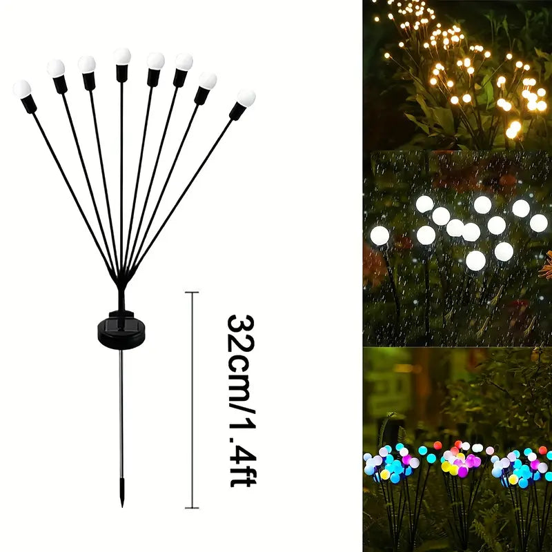 Piquets Lumineux LED Solaire pour Jardin – Éclairage Décoratif Extérieur Étanche pour Massifs, Allées et Parterres