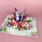 Carte Pop-Up 3D Papillon et Fleurs – Carte de Vœux Florale pour Anniversaire, Fête des Mères ou Remerciement