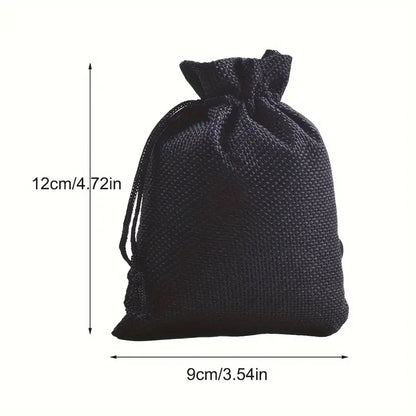 Sacs en Jute avec Cordon de Serrage – Pochettes Naturelles Réutilisables pour Emballage Cadeaux et Stockage