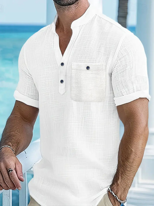 Tissu Lin Coton Respirant au Mètre – Idéal pour Chemises, Vêtements d’Été et Tenues Décontractées Homme