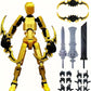 Ensemble Figurine Articulée avec Armes Interchangeables, coloris Noir or