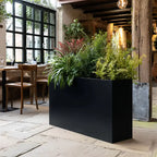 Grande jardinière rectangulaire noire