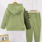 Ensemble Garçon Vert Dinosaure – Sweat à Capuche Zippé + Pantalon Jogging Confortable