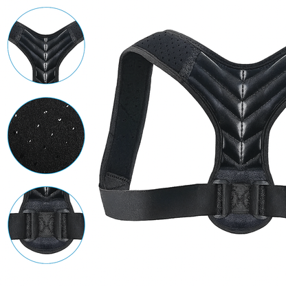 Correcteur de posture dos réglable – Maintien ergonomique pour homme et femme | Support dorsal respirant et discret