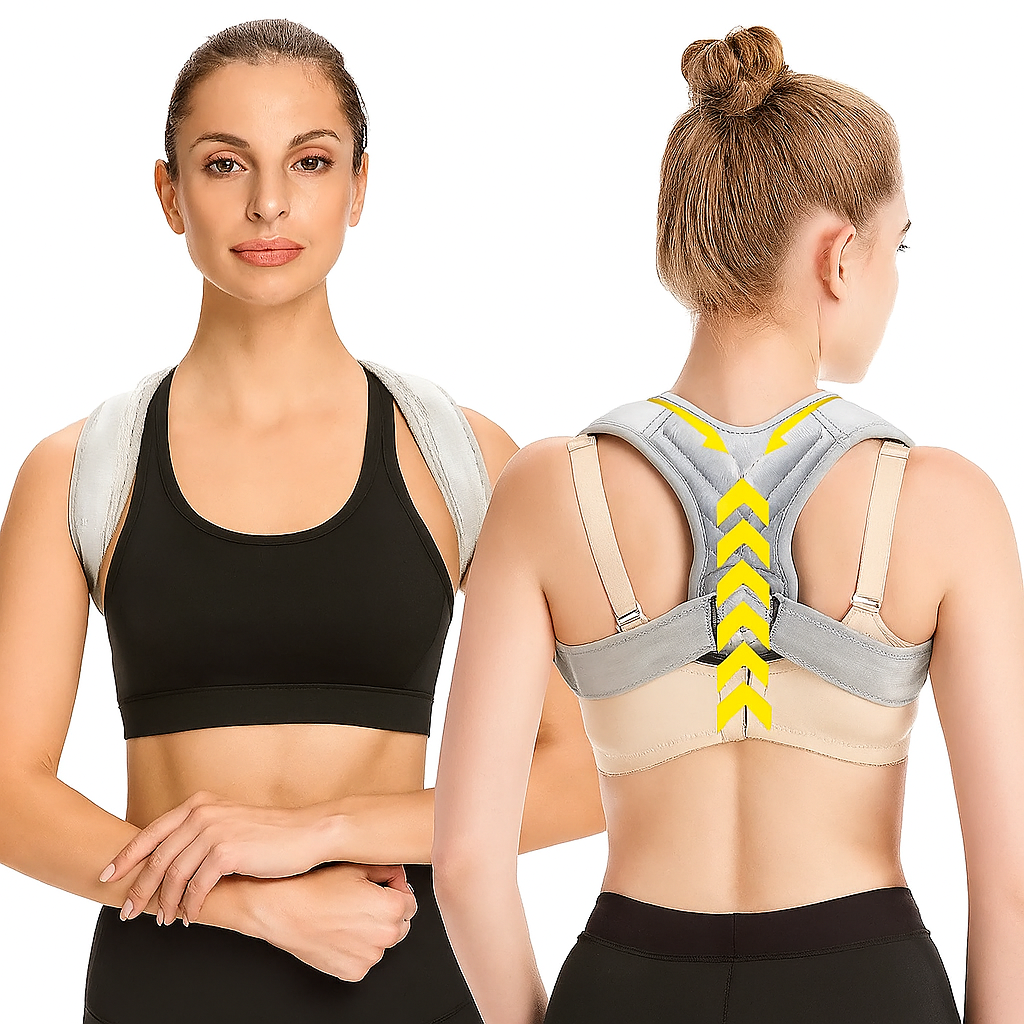 Correcteur de posture dos réglable – Maintien ergonomique pour homme et femme | Support dorsal respirant et discret