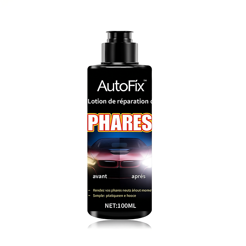 Rénovateur de Phares Auto 100ml – Lotion de Réparation pour Optiques Ternes ou Jaunis