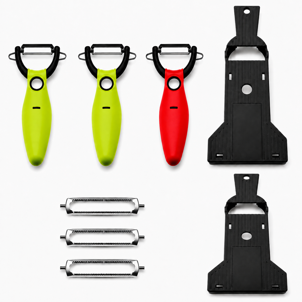 Éplucheur de Légumes Ergonomique Multi-Usage avec Lame de Rechange