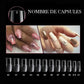 Boîte de 120 Capsules Faux Ongles Transparente – Forme Carrée Longue pour Pose Gel ou Acrylique
