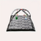 Tapis de Jeu pour Chat avec Arches et Jouets Suspendus – Aire d’Éveil Tigrée pour Divertissement et Repos