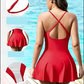 Maillot de bain une pièce gainant avec jupe – Effet ventre plat et coupe flatteuse pour silhouette galbée