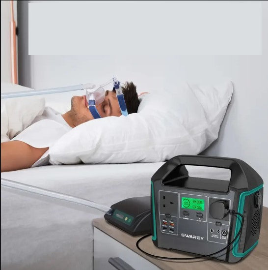 Station d’alimentation portable Swarey – Générateur rechargeable haute capacité avec prises USB, AC et affichage LED