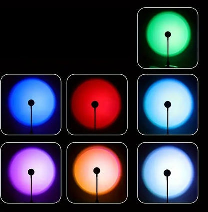 Lampe LED Projecteur Atmosphère Multicolore – Éclairage Ambiance Décoratif RGB pour Chambre, Salon et Soirées