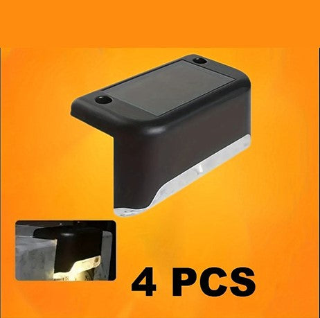 Lot de 4/12/16 Lampes Solaires LED Extérieures Noires – Éclairage Intelligent Blanc pour Escaliers, Jardins et Terrasses