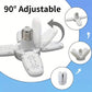 Ampoule LED Pliable en Forme de Ventilateur – Éclairage Puissant à 4 Pales Réglables pour Plafond