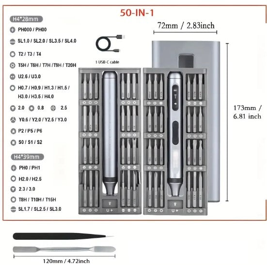 Mini Visseuse Électrique Rechargeable en Alliage d’Aluminium – Outil de Précision Portable