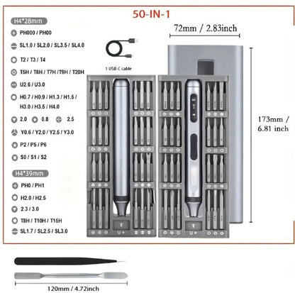 Mini Visseuse Électrique Rechargeable en Alliage d’Aluminium – Outil de Précision Portable