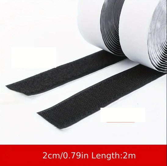 Bande Auto-Agrippante Adhésive Noire – Velcro Résistant pour Fixation et Organisation – Adhésifs et Colles Polyvalents